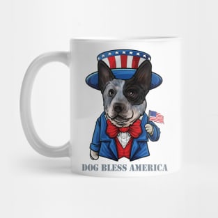 Australian Cattle Dog Dog Bless America Mug